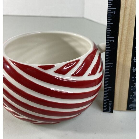 Starbucks Christmas Holiday 2013 Candy Cane Peppermint Stripe 12 oz Mug Cup Gift - Picture 8 of 9